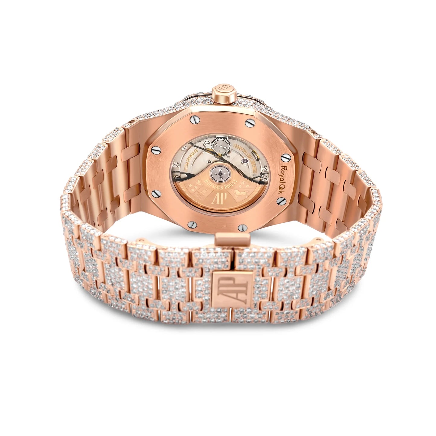 Audemars Piguet Royal Oak Rose Gold Moissanite Diamonds