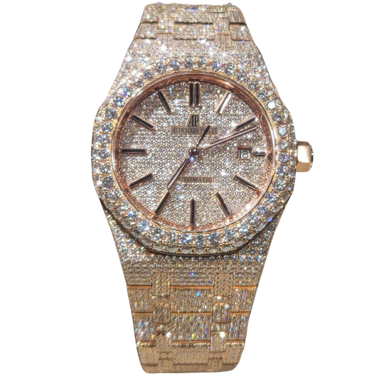 Audemars Piguet Royal Oak Rose Gold Moissanite Diamonds